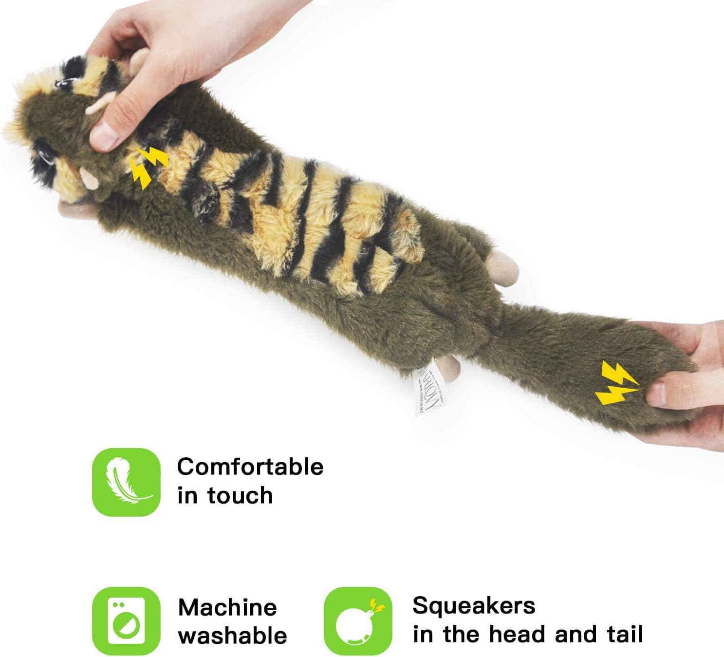 Thumbnail 1 de SHARLOVY No Stuffing Dog Squeaky Toys – 6 Pack Plush Crinkle Animals for Small Dogs