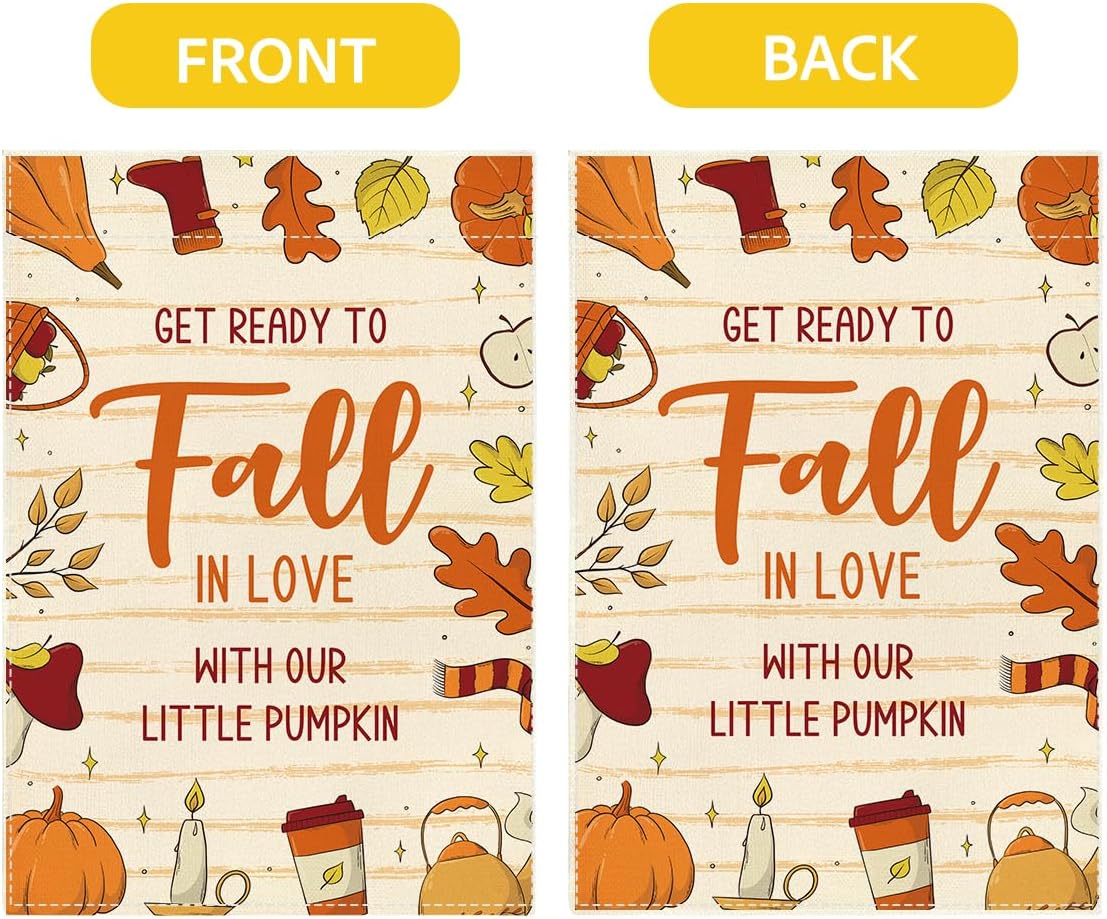 Detalle de Fall Pregnancy Announcement Garden Flag, 12 x 18 Inches
