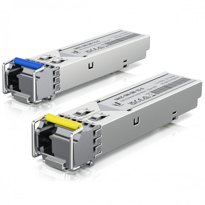 Detalle de Ubiquiti UACC-OM-SM-1G-S-2: Módulo SFP monomodo para enlaces de hasta 3 km