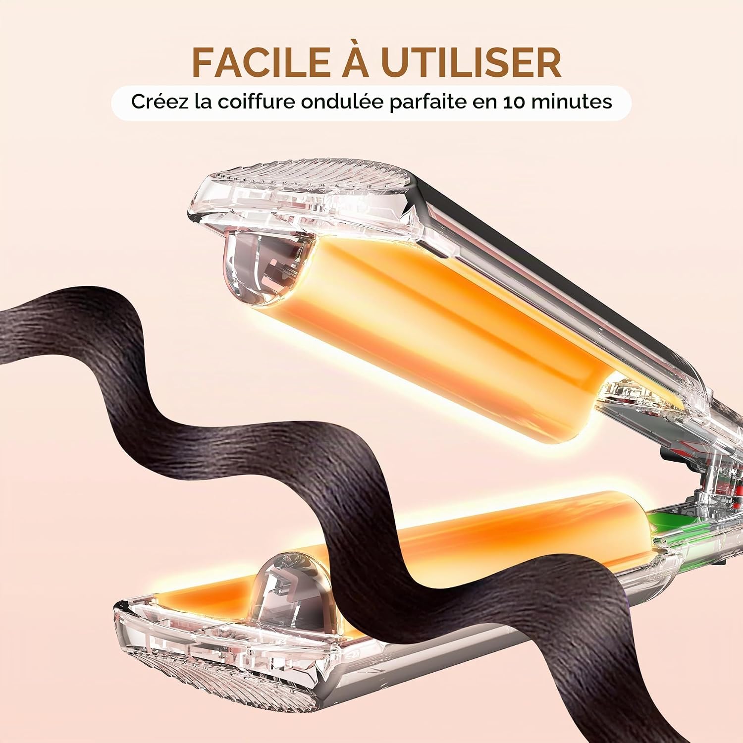 Detalle de UKLISS Pro Mini krultang met lcd-display, keramiek-toermalijn en 5 temperaturen