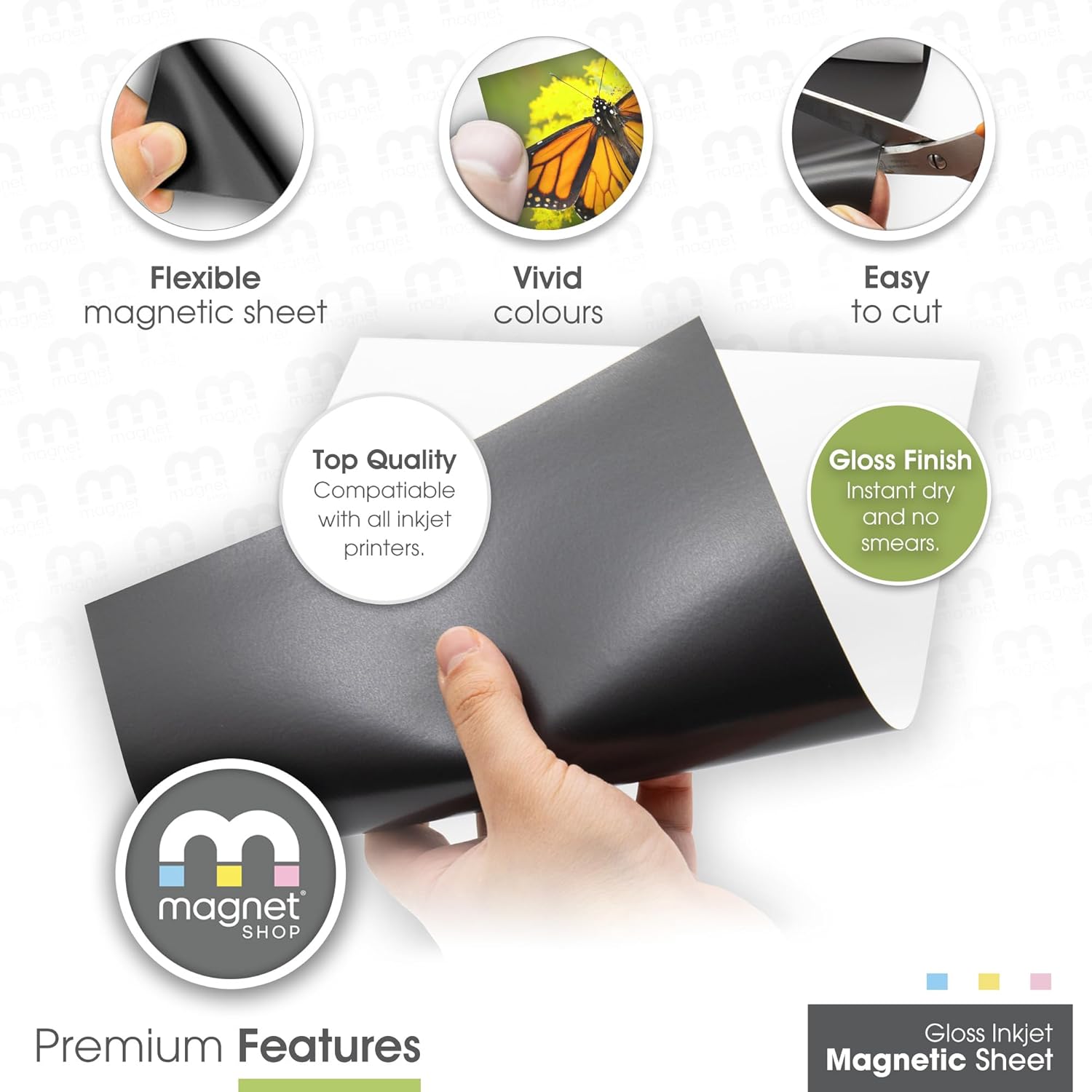 Thumbnail 2 de TMS Magnetic Photo Paper (A4) with Glossy Finish | 10-pack for Inkjet Printers