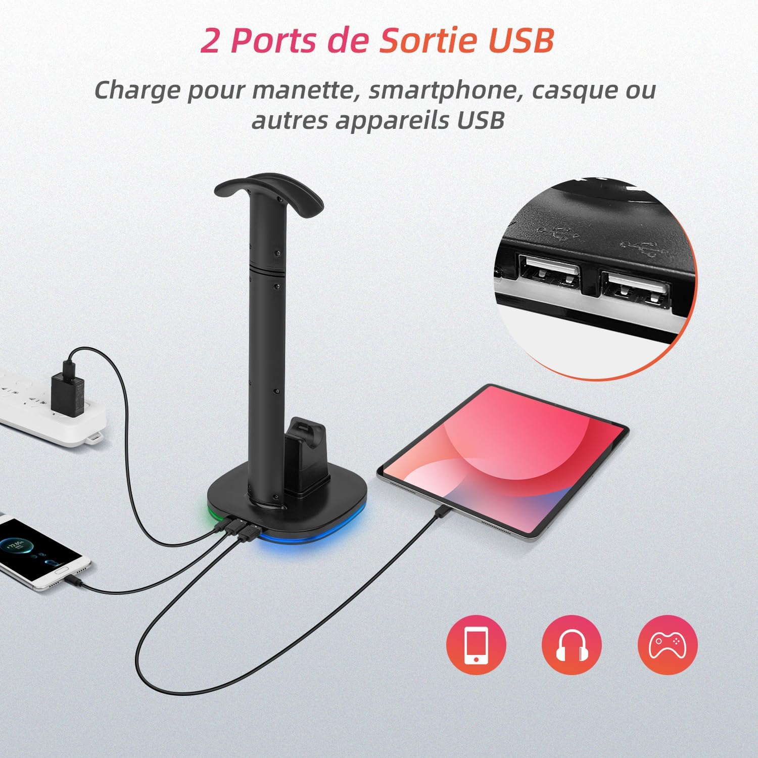 Thumbnail 5 de Mcbazel Station de charge manettes PS5