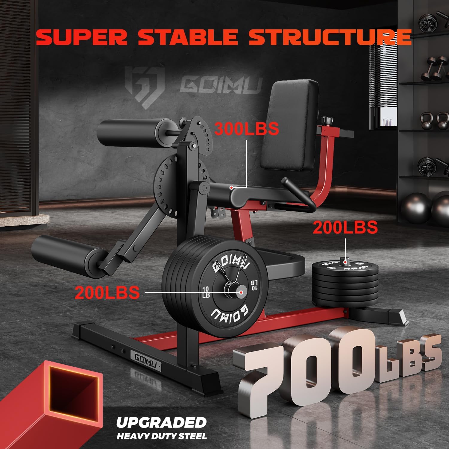 Detalle de allviate GOIMU Leg Extension and Curl Machine, Adjustable 4-in-1 Home Gym