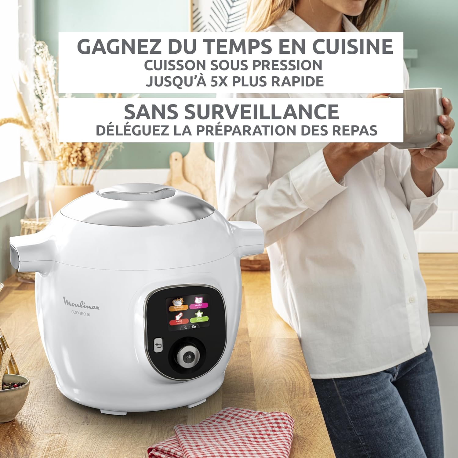 Thumbnail 3 de Moulinex Cookeo Multicuiseur intelligent 6L CE854110 – 80 recettes intégrées, cuisson sans surveillance