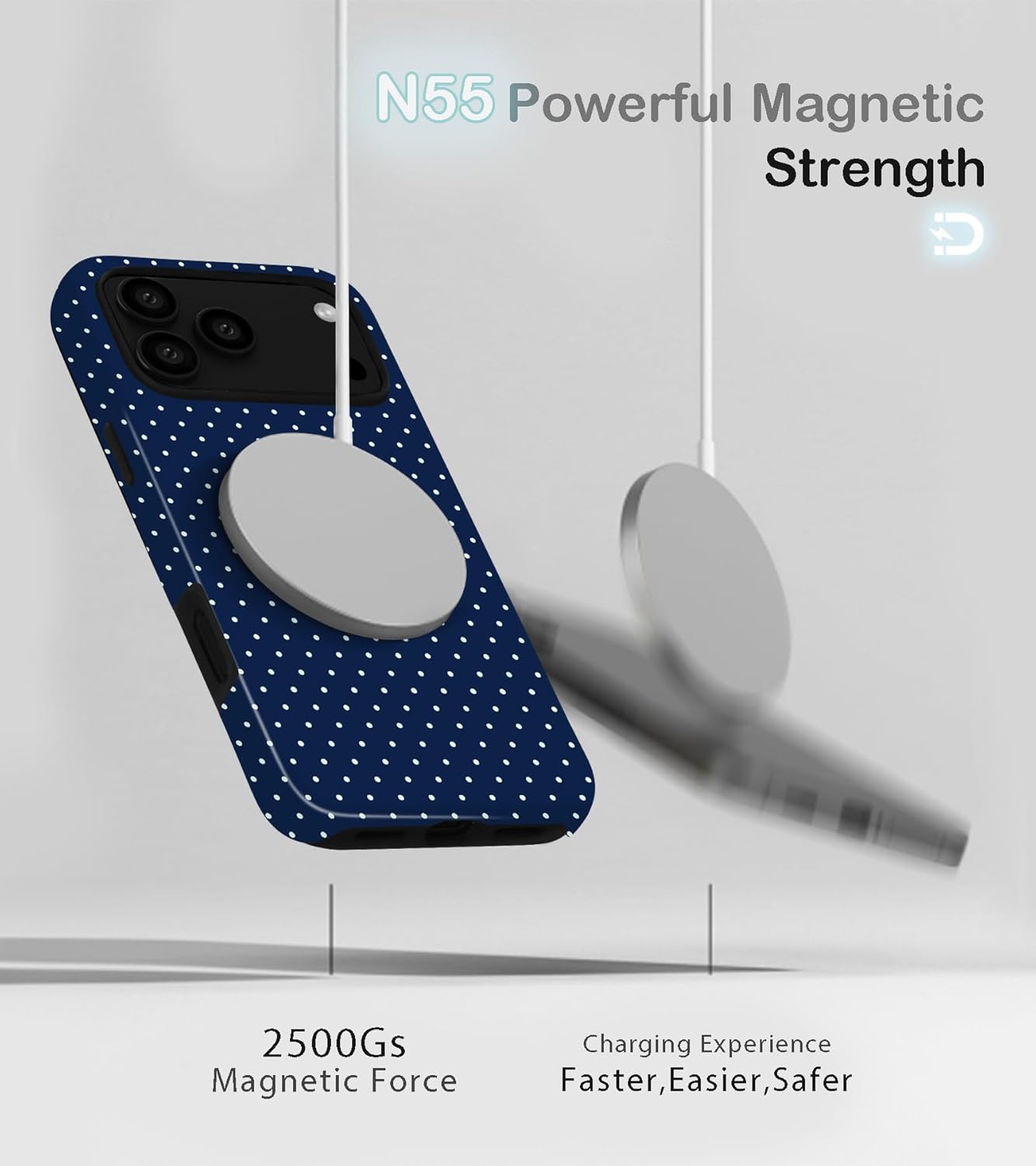 Thumbnail 2 de Amzfield iPhone 17 Pro Max Case with MagSafe – Navy Blue, Dual-Layer Protection