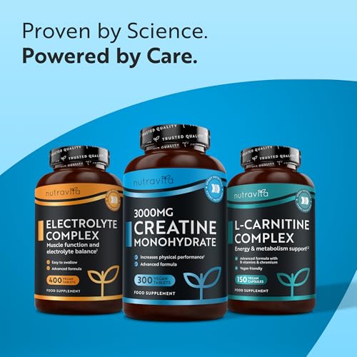 Thumbnail 9 de Nutravita Creatine Monohydrate Tablets 3000mg – 300 Vegan Tablets