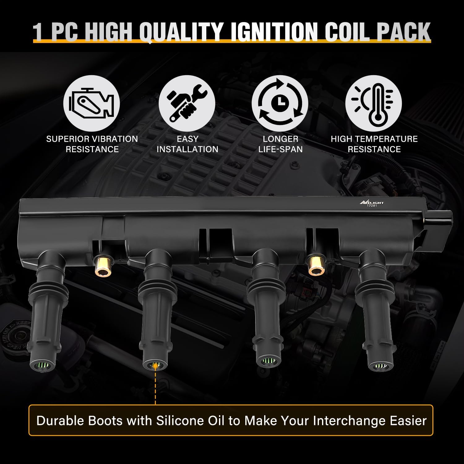 Detalle de Nilight UF669 Ignition Coil Pack (1 Pack) for Select 1.4L Chevy Cruze, Sonic, Trax, Volt & More