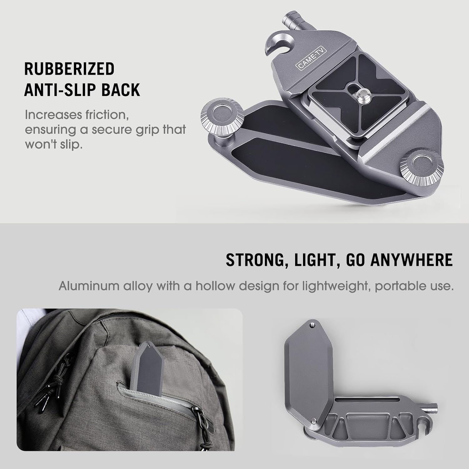 Thumbnail 3 de cametv Camera Backpack Clip with Quick Release Plate (68001)
