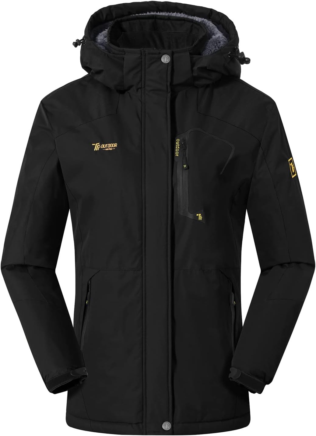 Detalle de Rdruko Women's Outdoor Ski Jacket, Waterproof Windproof Fleece with Hood