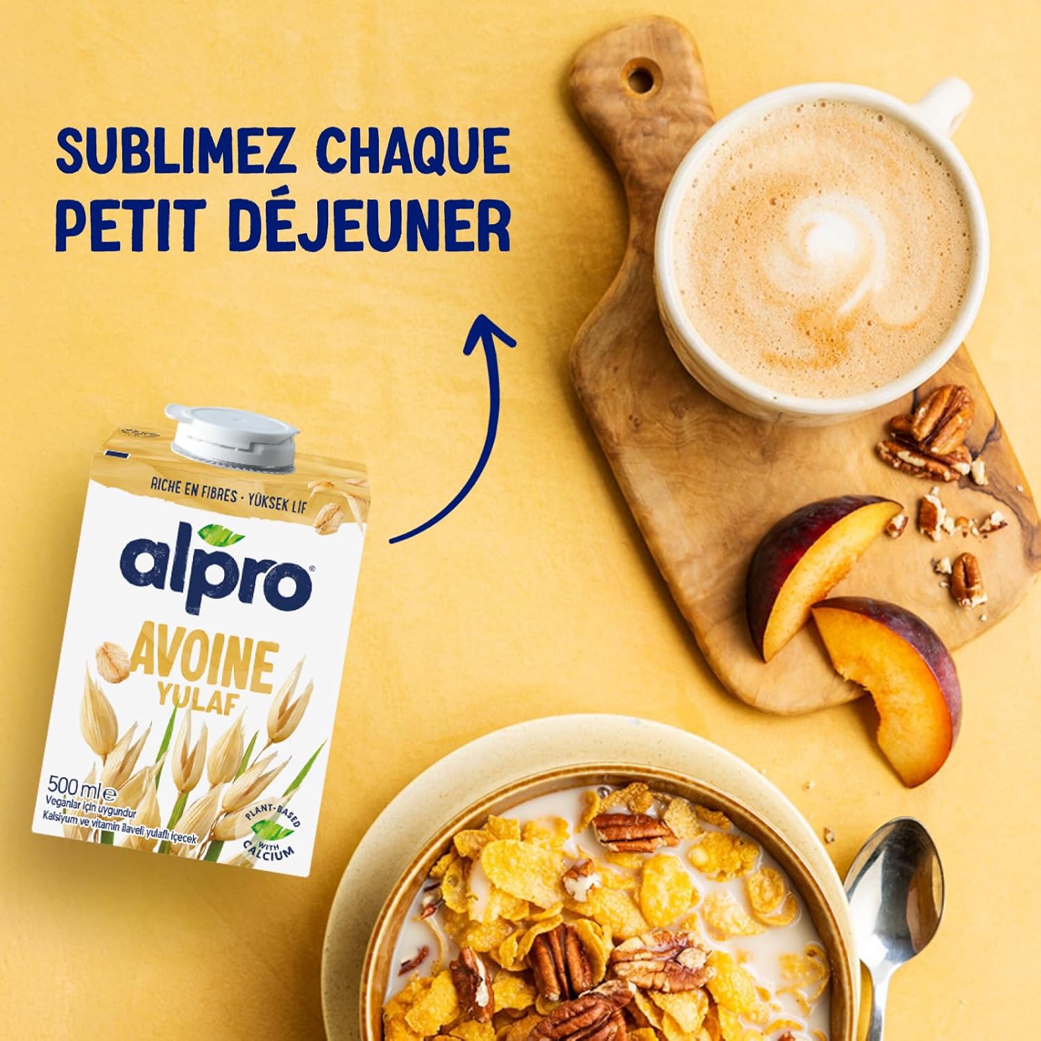 Detalle de Alpro Avoine – Boisson végétale d’avoine 100% européenne, riche en fibres et sans lactose