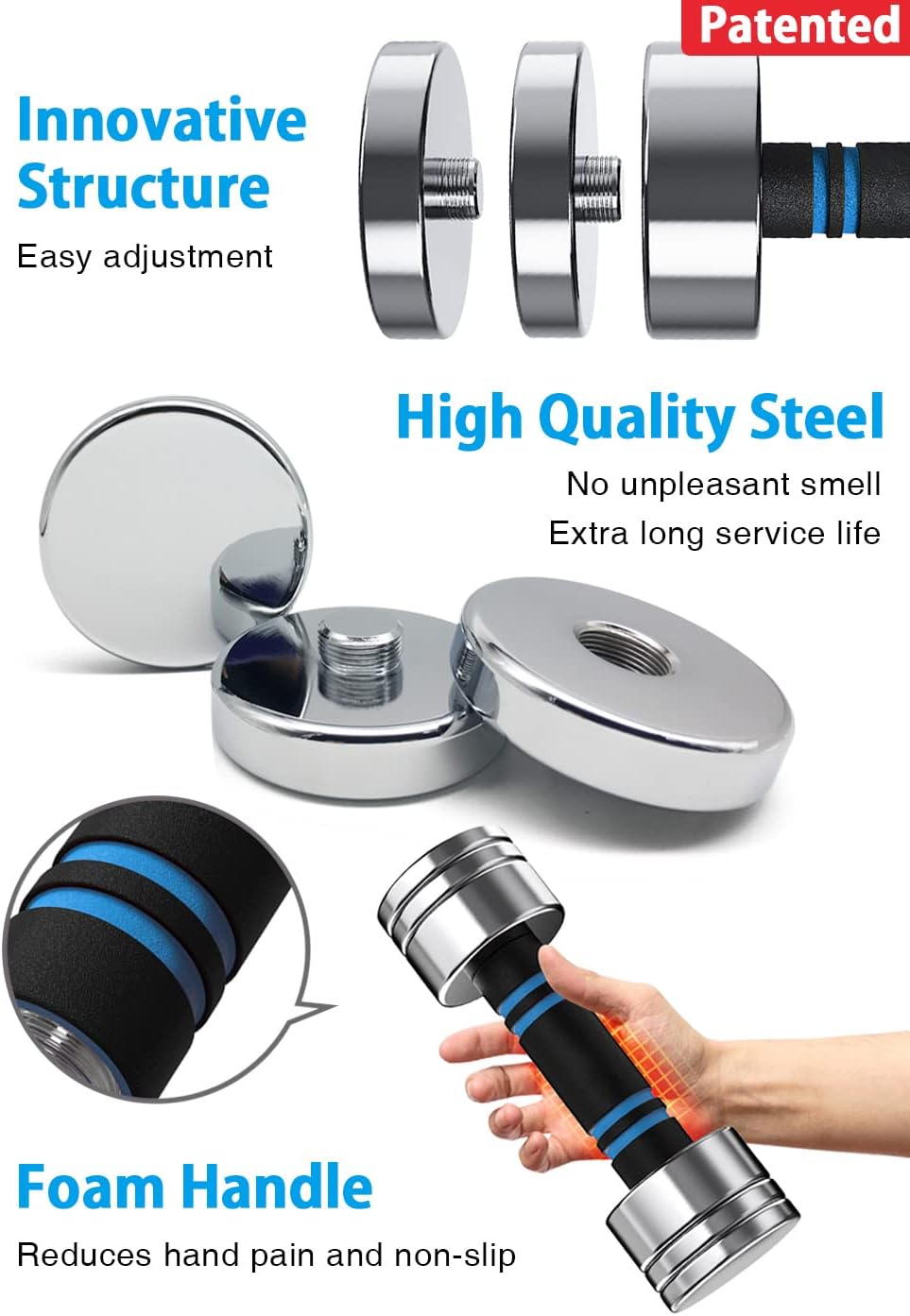 Thumbnail 3 de Northdeer Steel Dumbbells Ultracompact 2.5–25kg