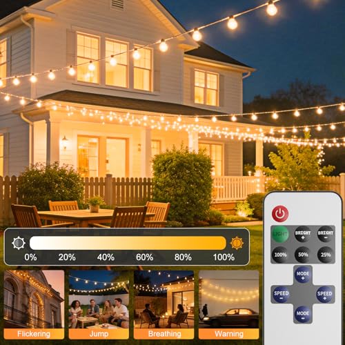 Detalle de Brilvibera G40 Festoon Lights Outdoor Mains Powered 23.5M – App & Remote control
