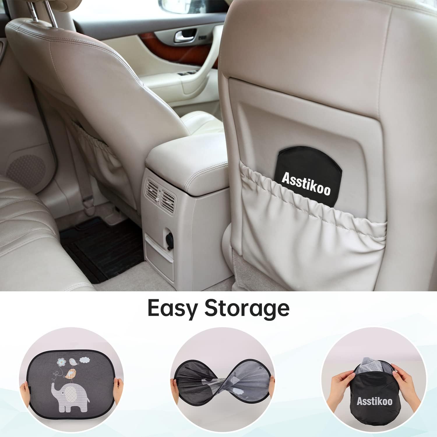Thumbnail 4 de Asstikoo Baby Car Window Shades UV Protection