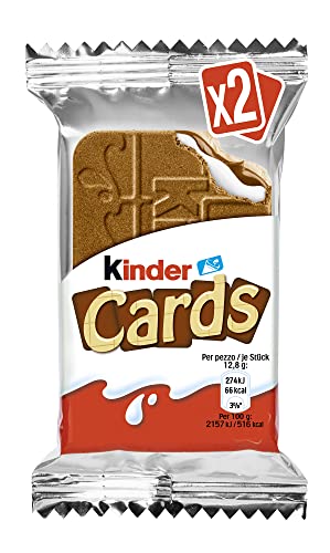 Detalle de Kinder Cards – 30 Packungen mit je 2 Waffeln im Keksformat (30 x 25,6 g)
