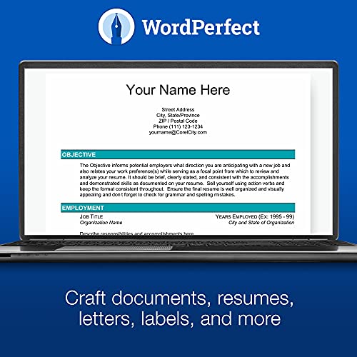 Detalle de Corel WordPerfect Office Home & Student 2021: A Practical Office Suite for Word Processing, Spreadsheets, and Presentations