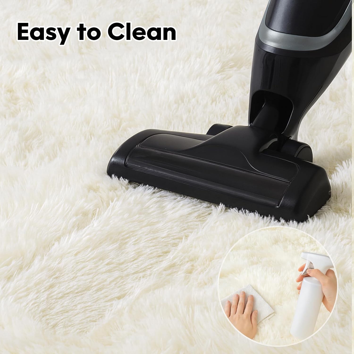Thumbnail 6 de Mtandyx 8x10 Plush Cream White Area Rug