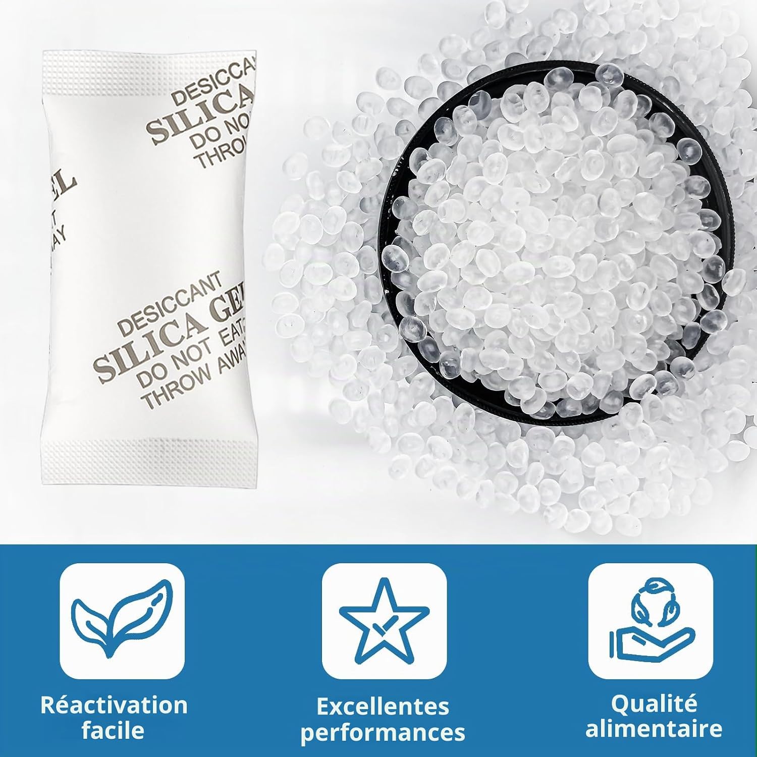 Detalle de MakMeFre B50G(20)JeRe-silicagelzakjes, 20 x 50 g, absorptie tot 43%
