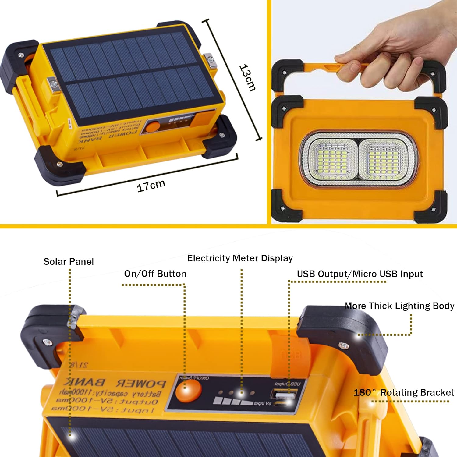 Thumbnail 5 de OHAYORI 80W Foco LED Recargable Solar 6000 mAh