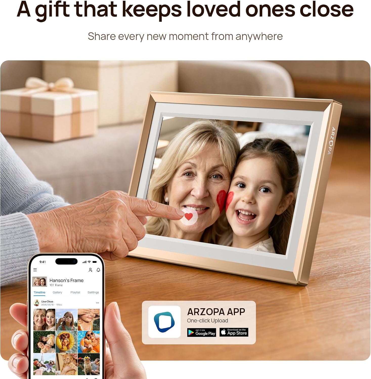 Detalle 2 de ARZOPA D10 10.1" HD Picture Frame