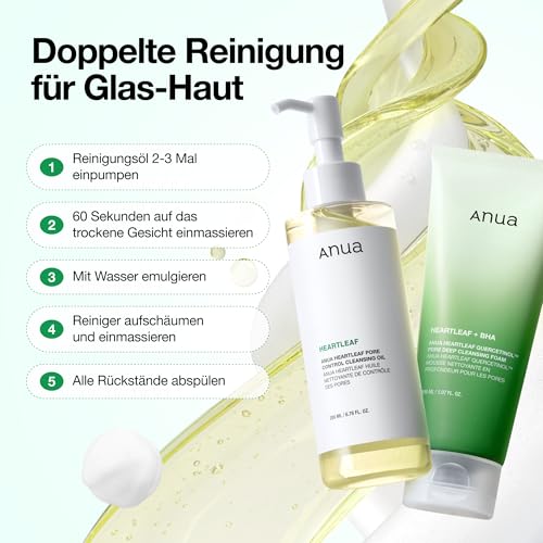 Thumbnail 7 de ANUA Heartleaf Pore Cleansing Oil 200 ml – sanfte Double-Cleanse für alle Hauttypen