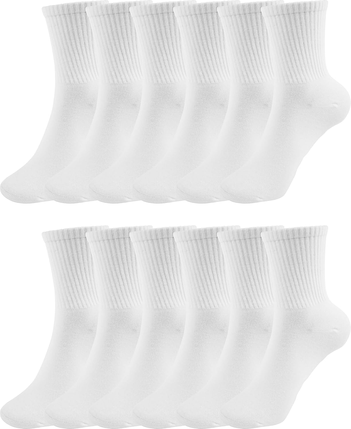 Detalle de BomKinta Women Casual Calf Socks – Cute Cotton Crew Socks, 6 Pairs (Size 5-10)