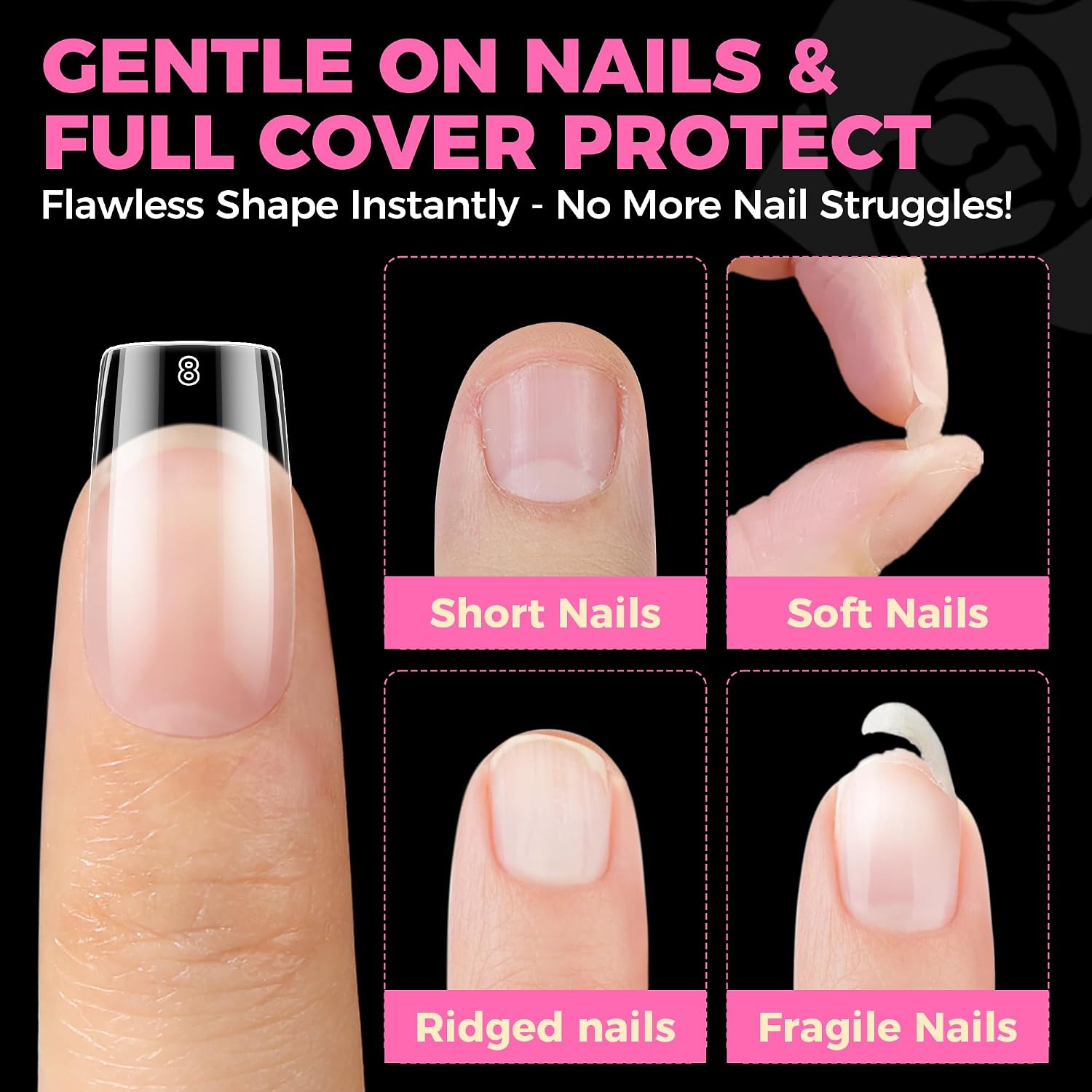 Thumbnail 6 de UNA GELLA Nail Tips, Short Square