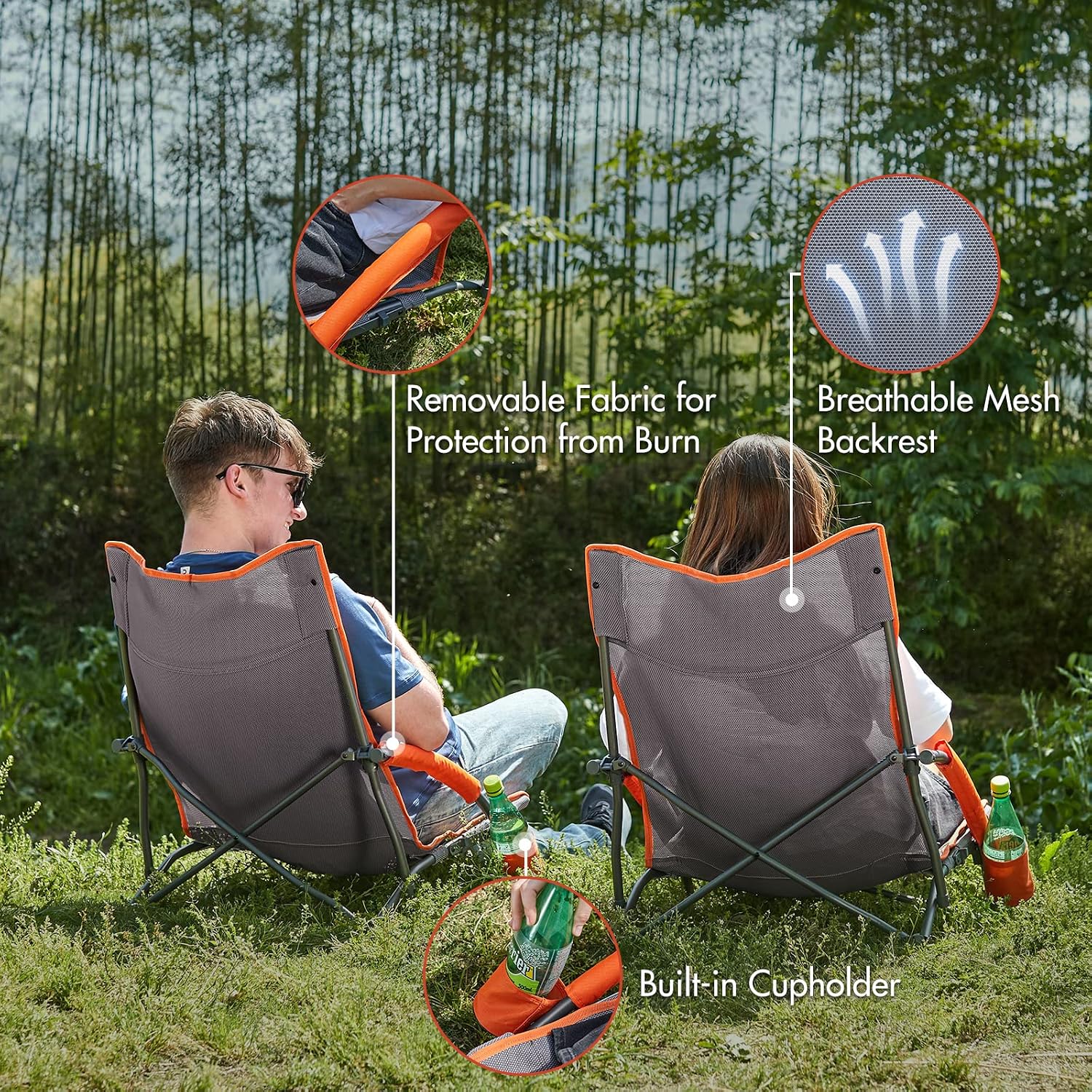 Detalle 1 de PORTAL beach chair with cupholder, 2 pcs