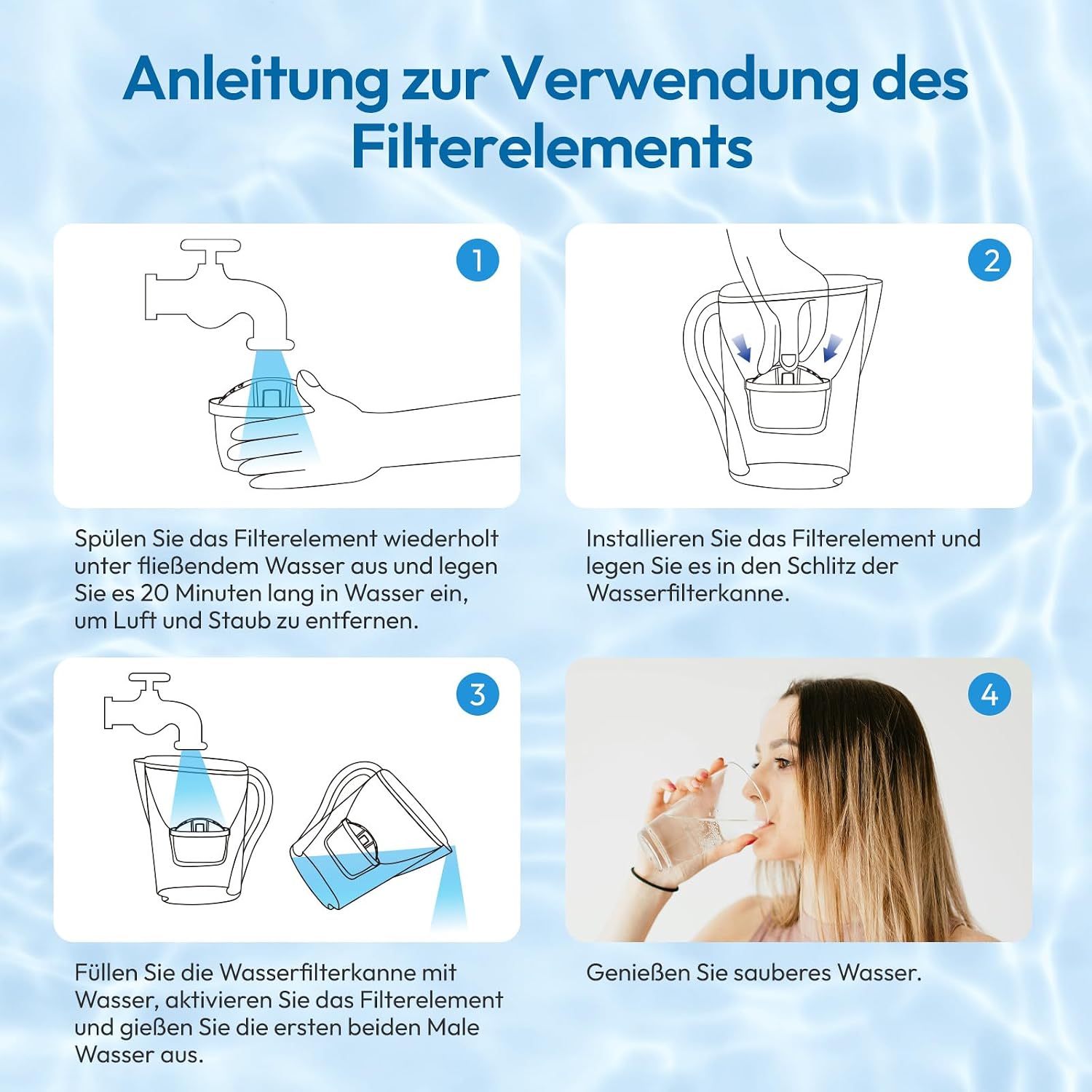 Detalle 2 de Mutital Wasserfilter-Kartuschen 12er-Set