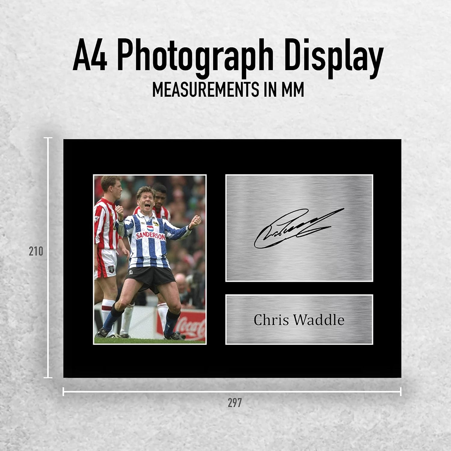 Thumbnail 1 de HWC Trading A4 Chris Waddle Signed Autograph Print – Sheffield Wednesday Fan Gift