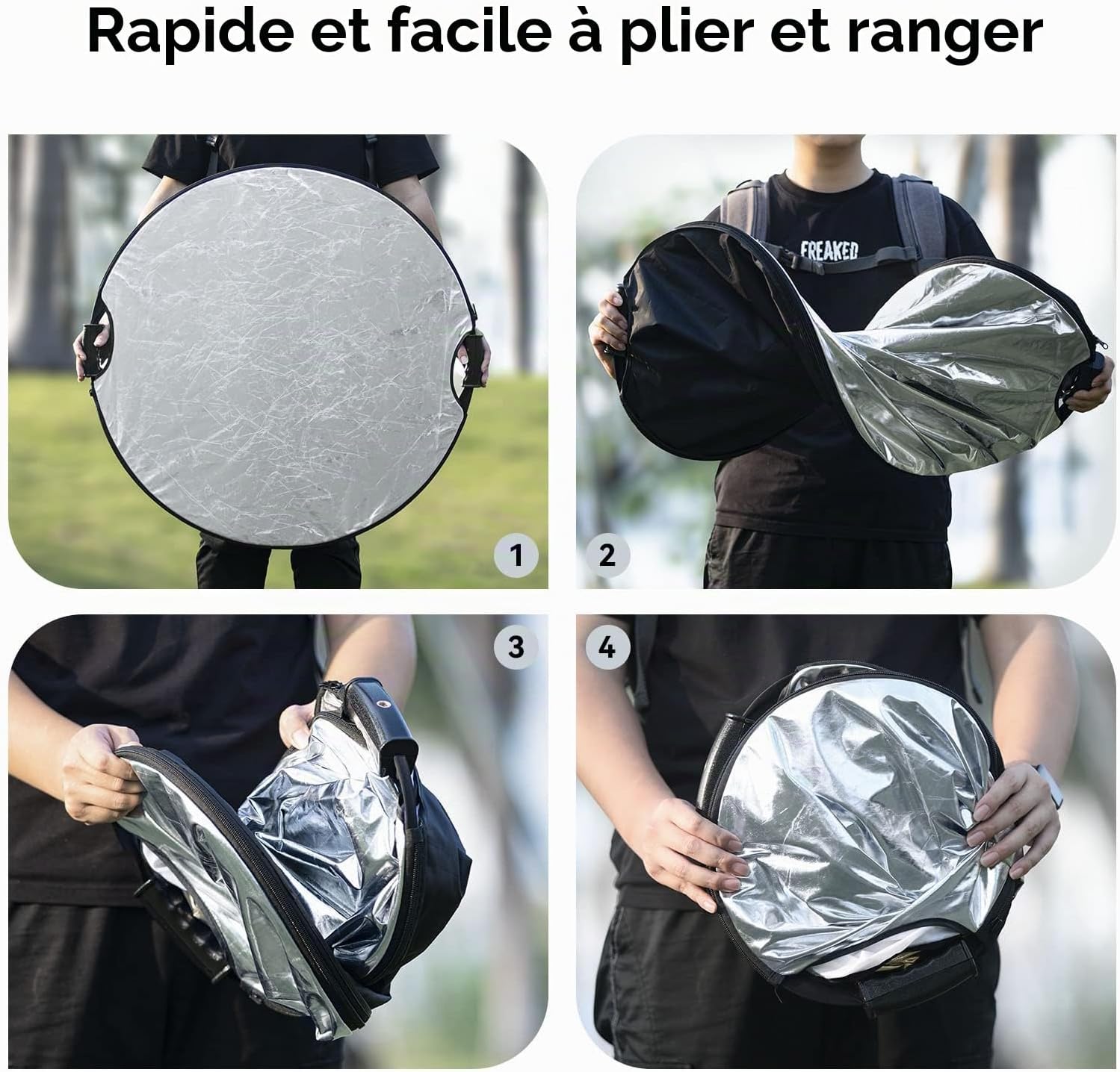 Detalle de SMALLRIG 32" (80 cm) réflecteur pliable 5 en 1 avec poignées 4129