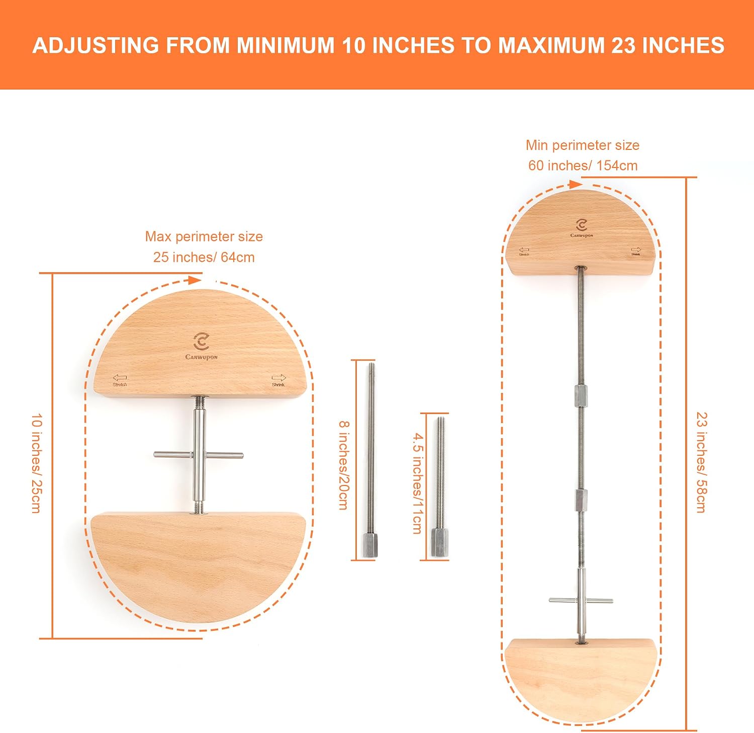 Detalle 2 de CANWUPON D-KC-01 Heavy-Duty Jeans Waistband Stretcher with 4 Clips