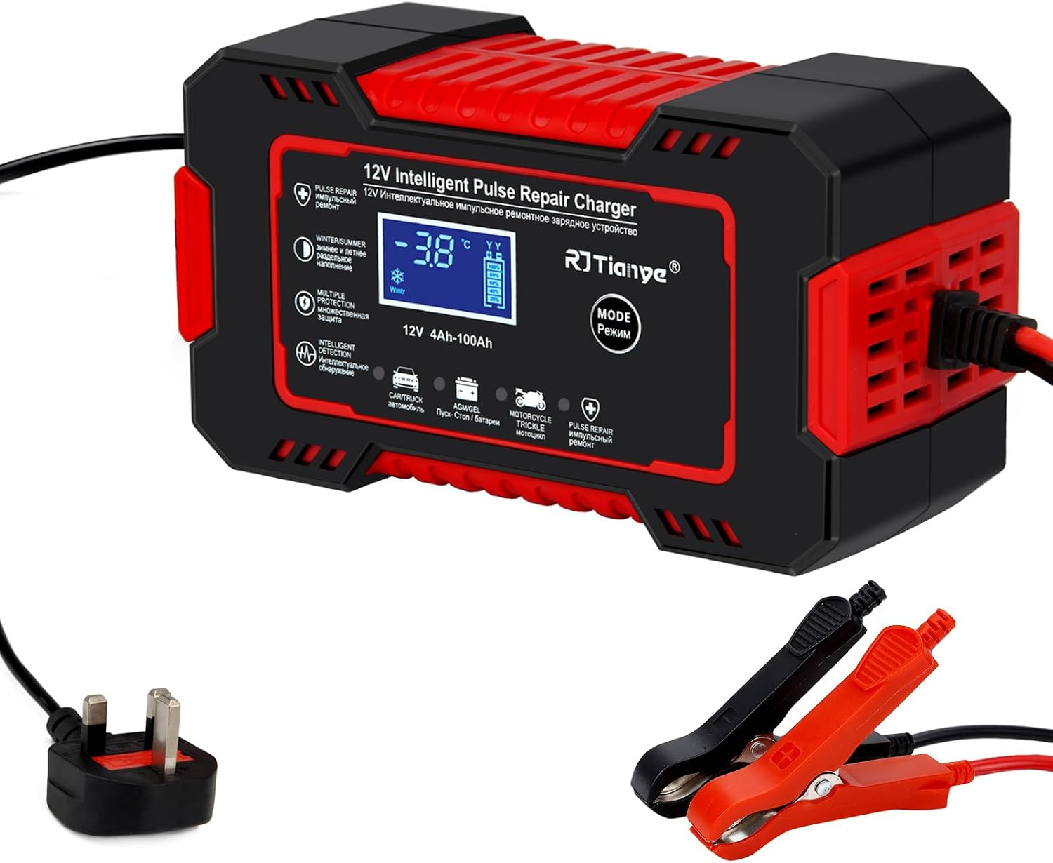 Detalle de I LITTON 12V 6 Amp Car Battery Charger with Pulse Repair and 4 Modes