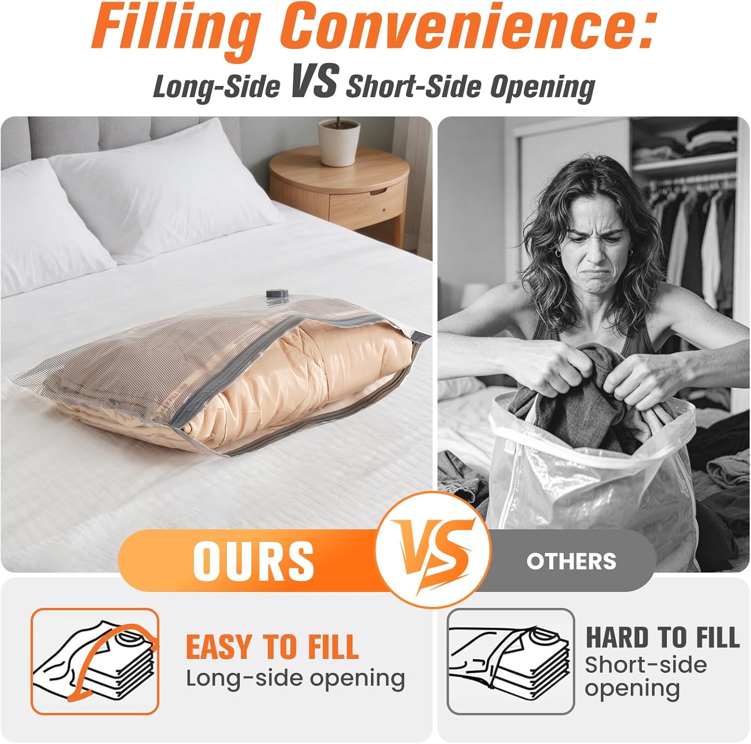 Thumbnail 6 de 18 Pack Vacuum Storage Bags with Rechargeable Cordless Pump: Space-Saving Travel Mayhem, 3 Sizes