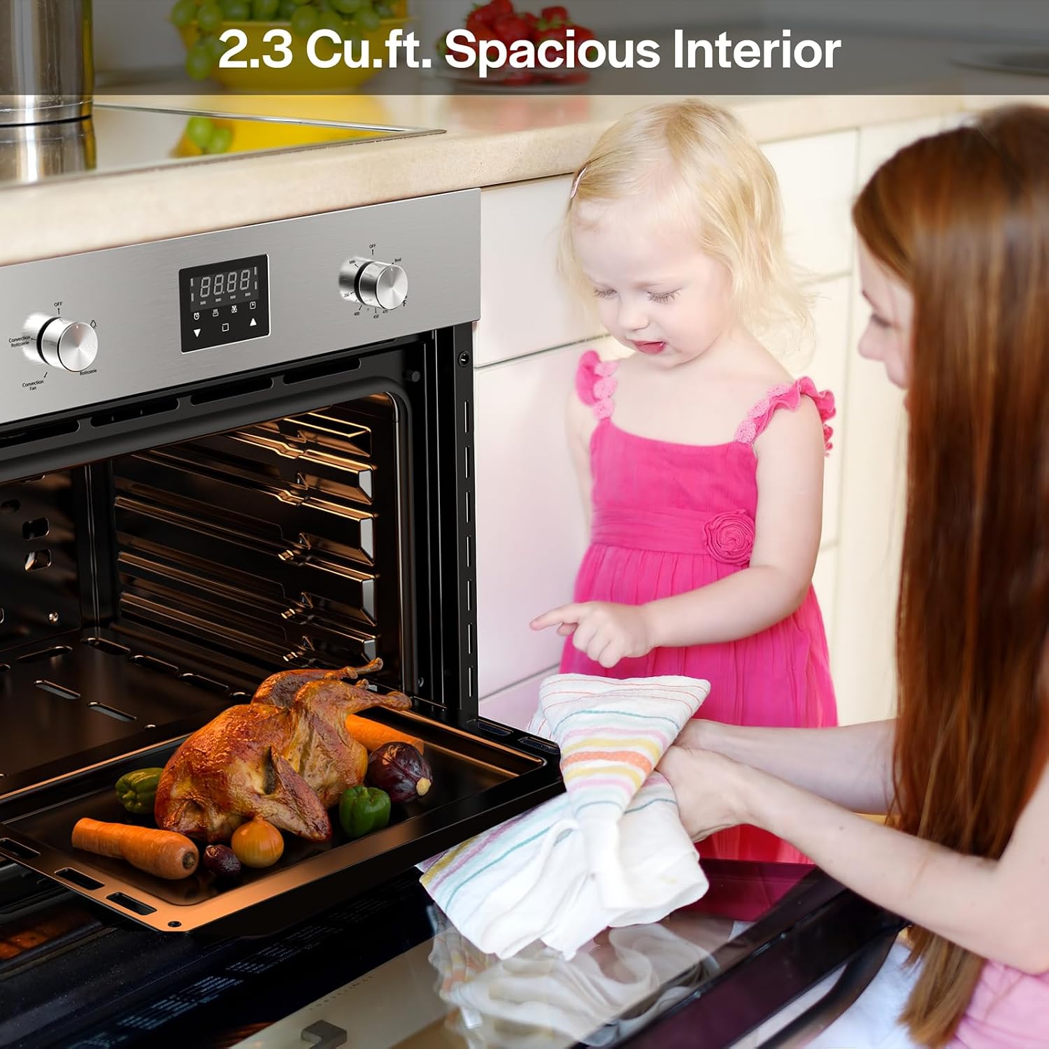 Detalle 2 de Empava EMV-24WO09 24-Inch Natural Gas Wall Oven with Convection and Rotisserie