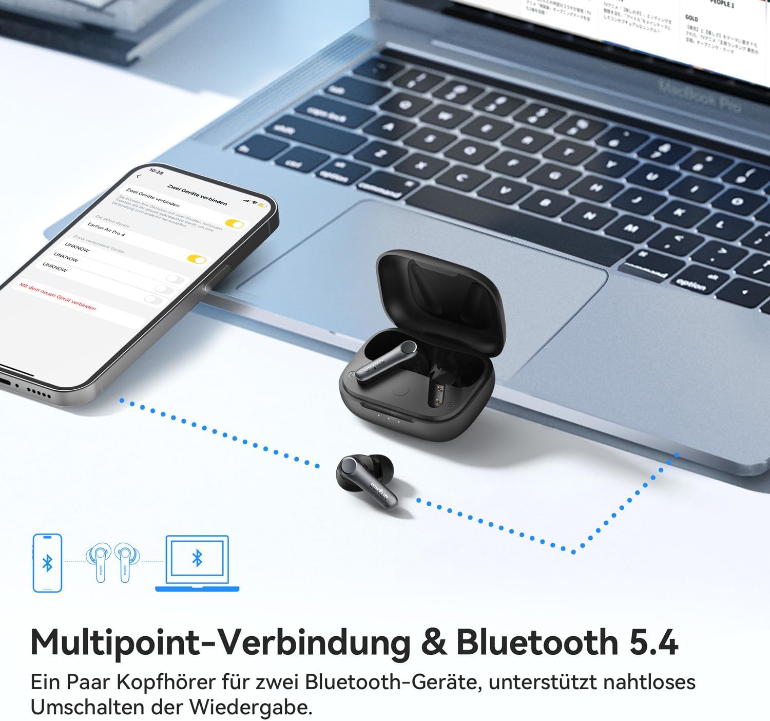 Thumbnail 6 de EarFun Air Pro 4 In-Ear Kopfhörer, 52 h Akkulaufzeit