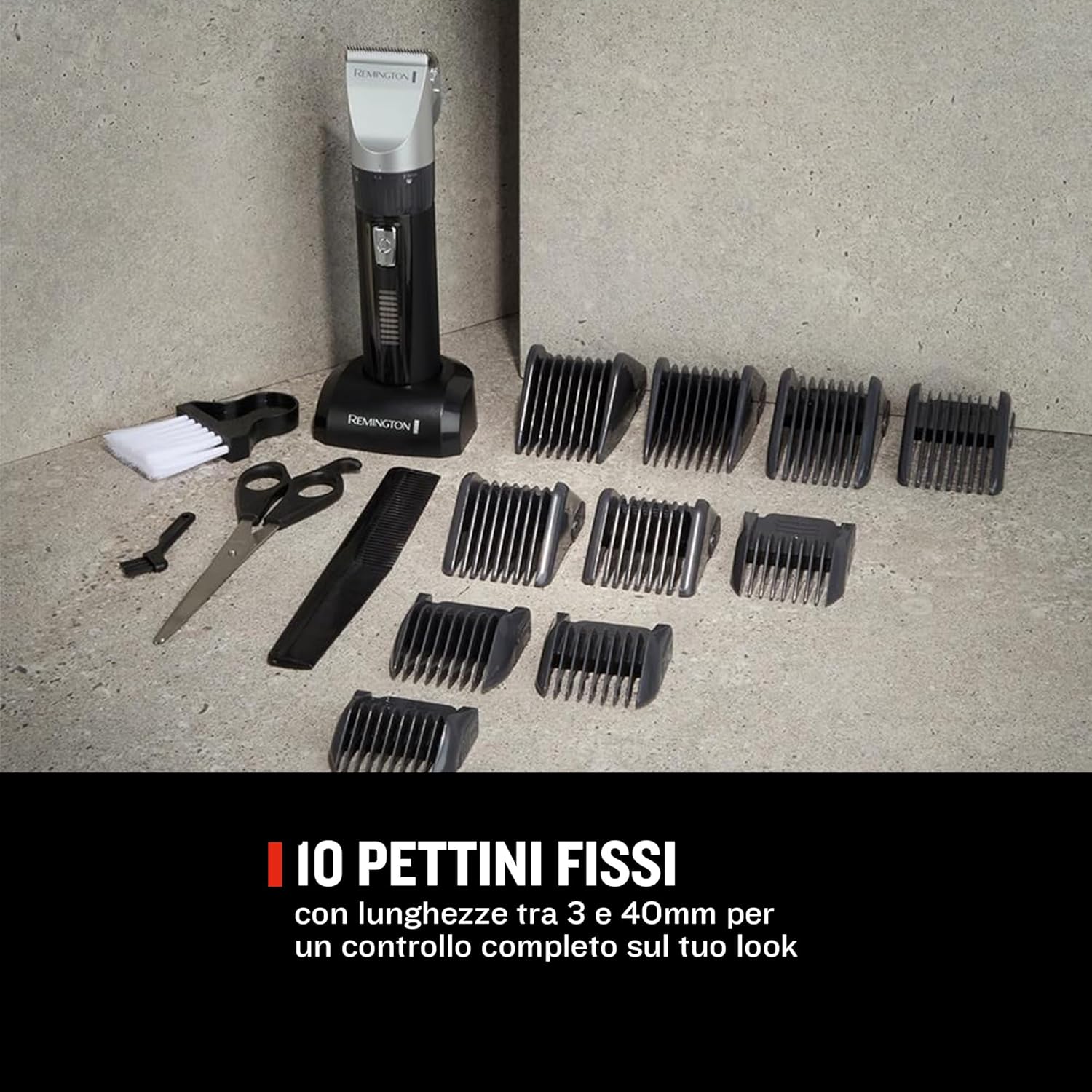 Thumbnail 2 de Remington HC5811 tagliacapelli professionale con lame in ceramica autoaffilanti e 10 pettini