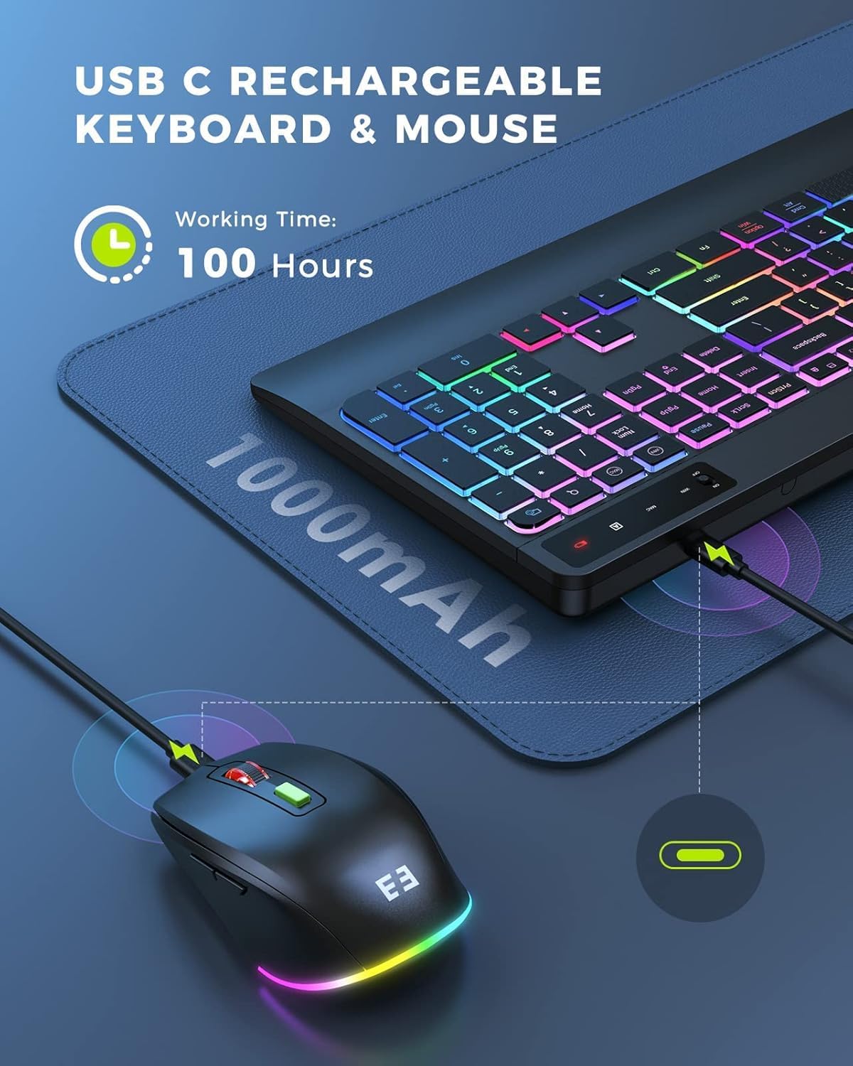 Thumbnail 5 de seenda JPX006 Wireless Keyboard and Mouse Combo
