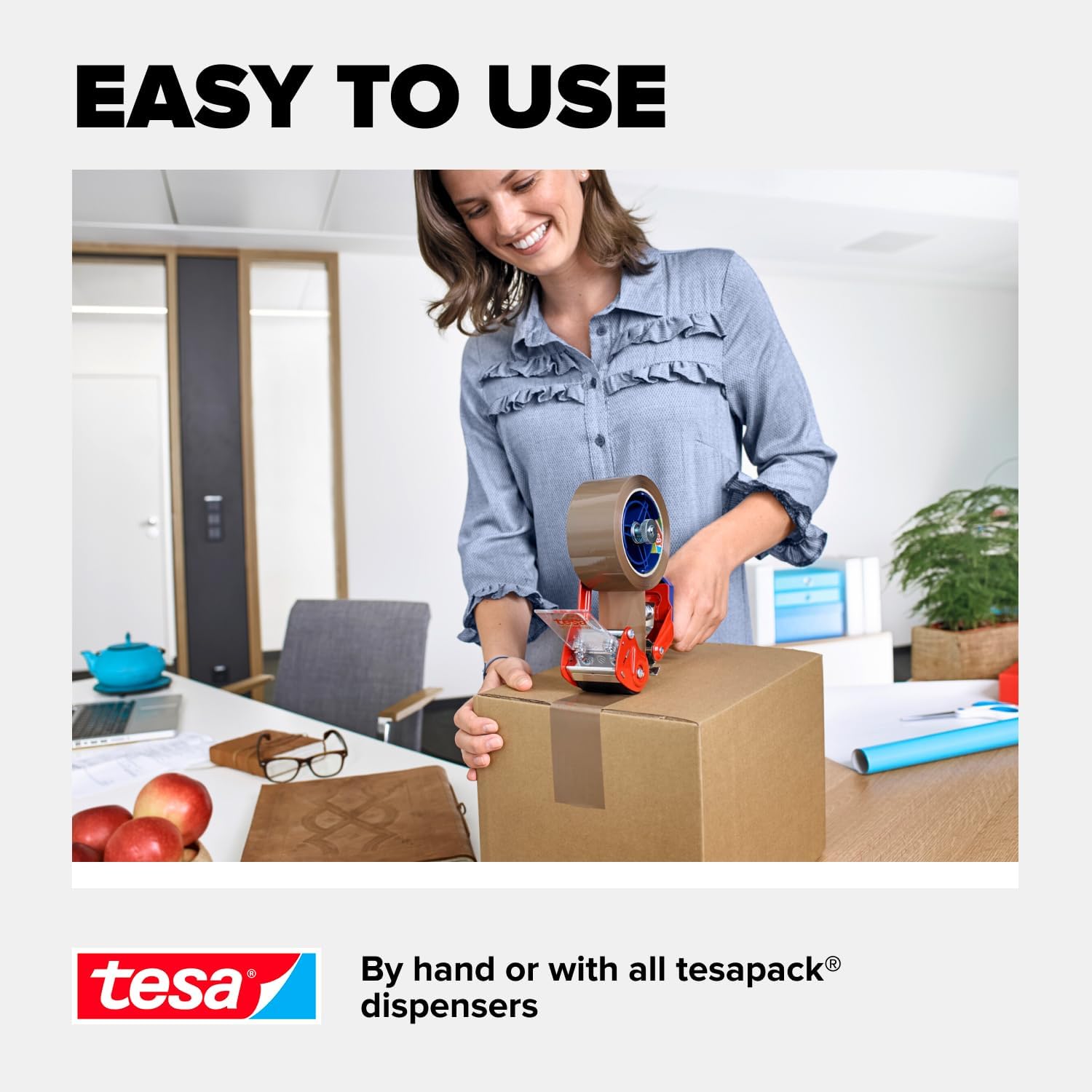 Thumbnail 3 de tesapack ULTRA STRONG RECYCLED packing tape (brown) – 90% recycled plastic, very tear-resistant