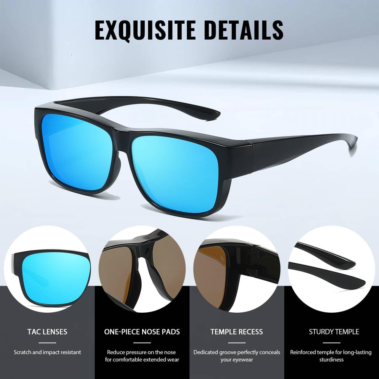 Detalle 1 de Myiaur Over-Glasses Sunglasses in TR90