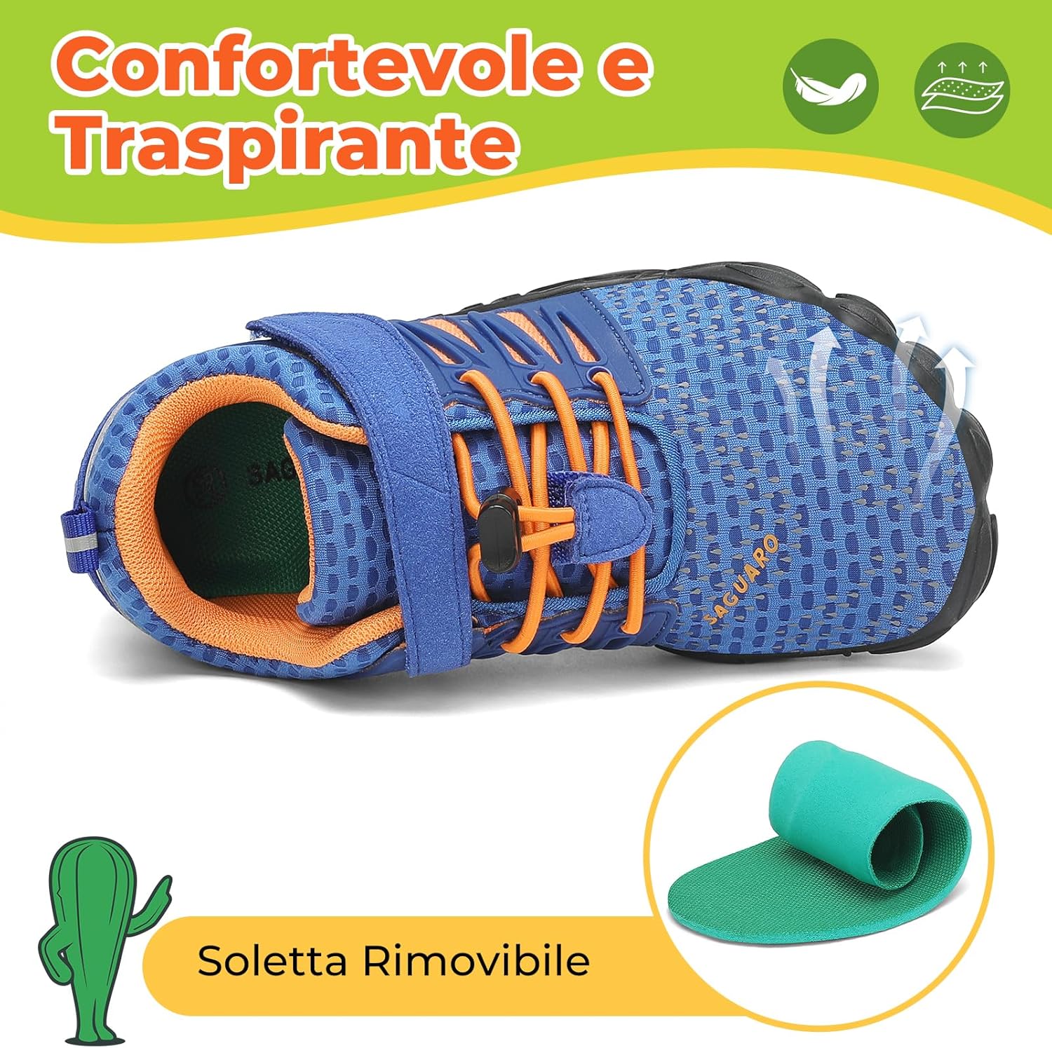 Thumbnail 2 de SAGUARO Barefoot Shoes Bambini - Scarpe Minimaliste Traspiranti per Ragazzi e Ragazze (Gr.24-36)