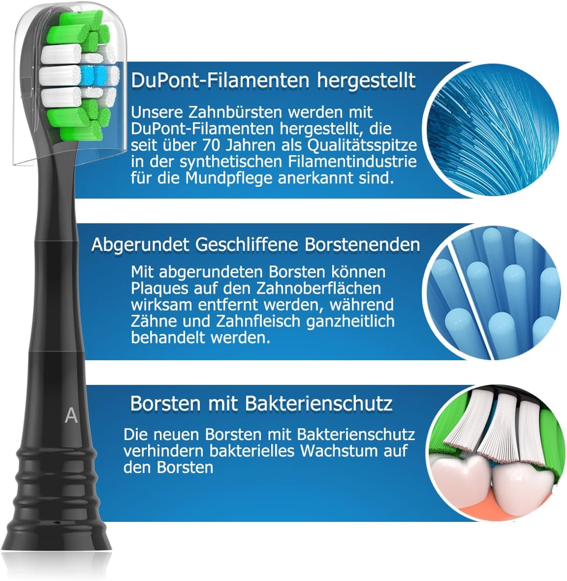 Detalle de Ersatzbürsten 16er Pack kompatibel mit Philips Sonicare 🪥