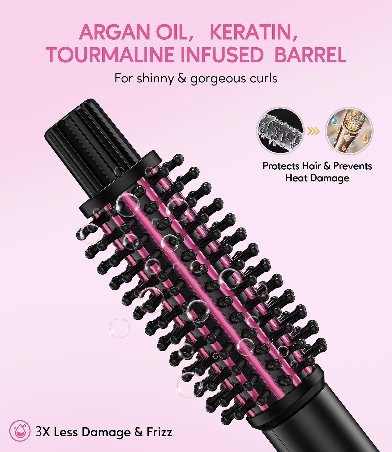 Detalle 2 de FARERY FA025BT Mini Thermal 1-Inch Heated Round Brush, Ceramic Barrel