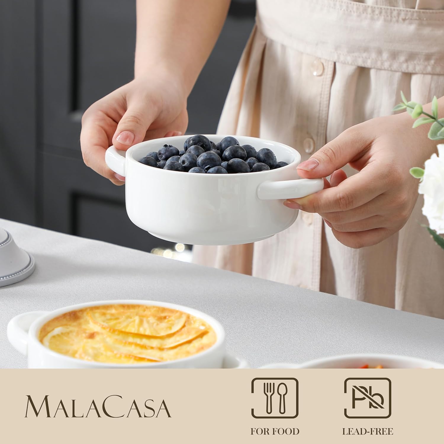 Detalle de MALACASA Mini Cocotte Set 14 OZ 🍲