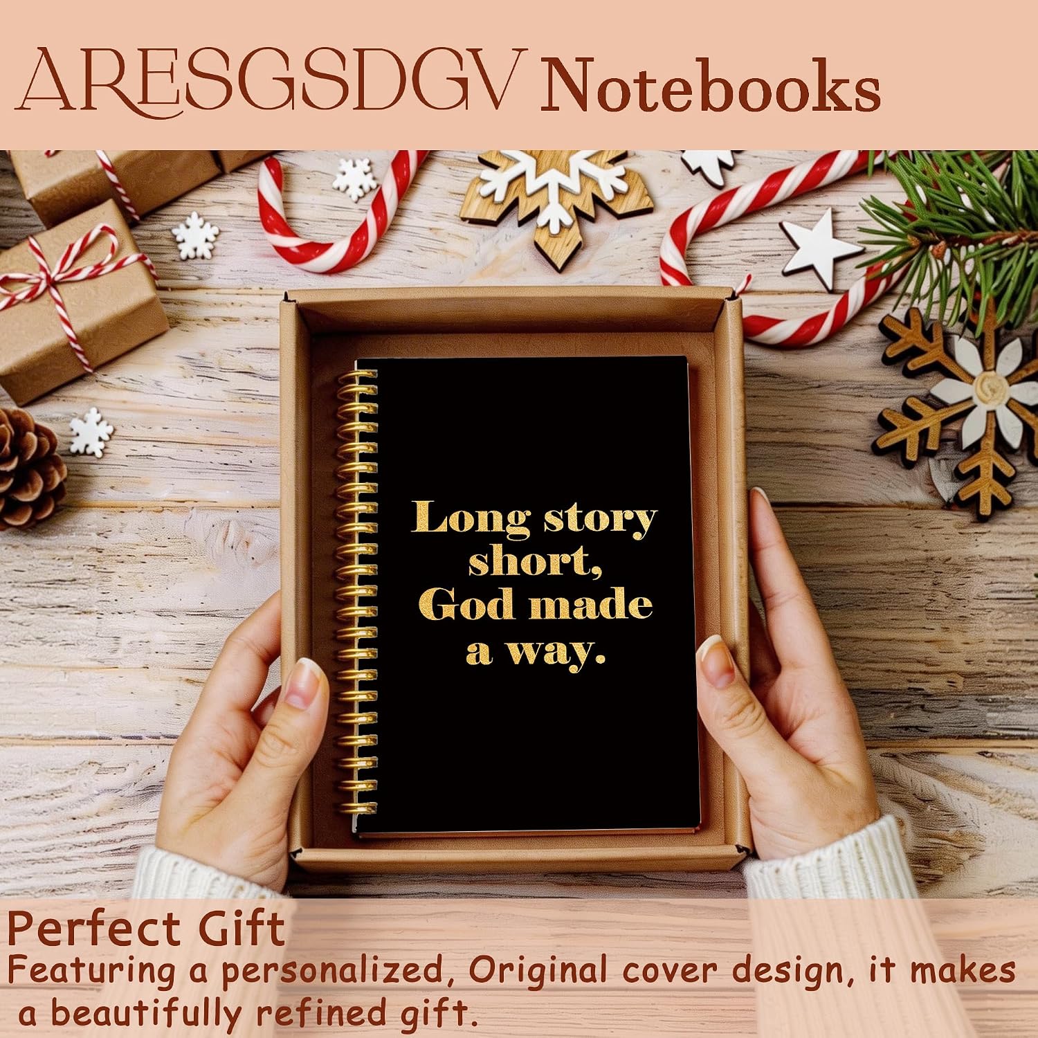 Detalle 2 de ARESGSDGV Long Story Short God Made a Way Spiral Notebook, 160 Pages