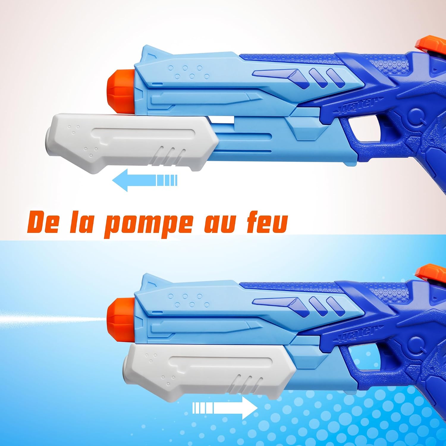 Thumbnail 4 de D-FantiX: 2 pistolets à eau 300 ml – Blaster longue portée jusqu’à 10 m, set pour enfants et adultes