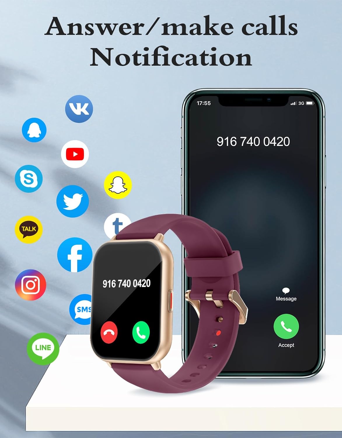 Thumbnail 2 de RUIMEN Smartwatch Donna Viola