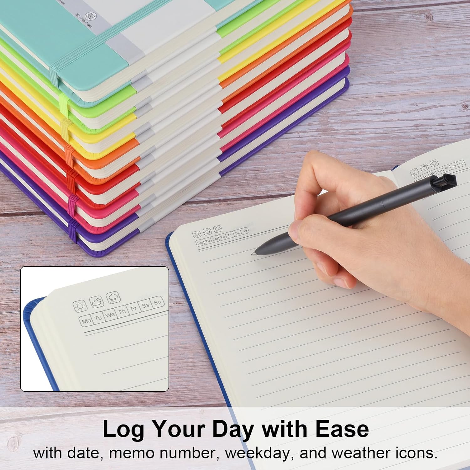 Thumbnail 4 de ZCZN A5 Lined Journal Notebook 8-Pack