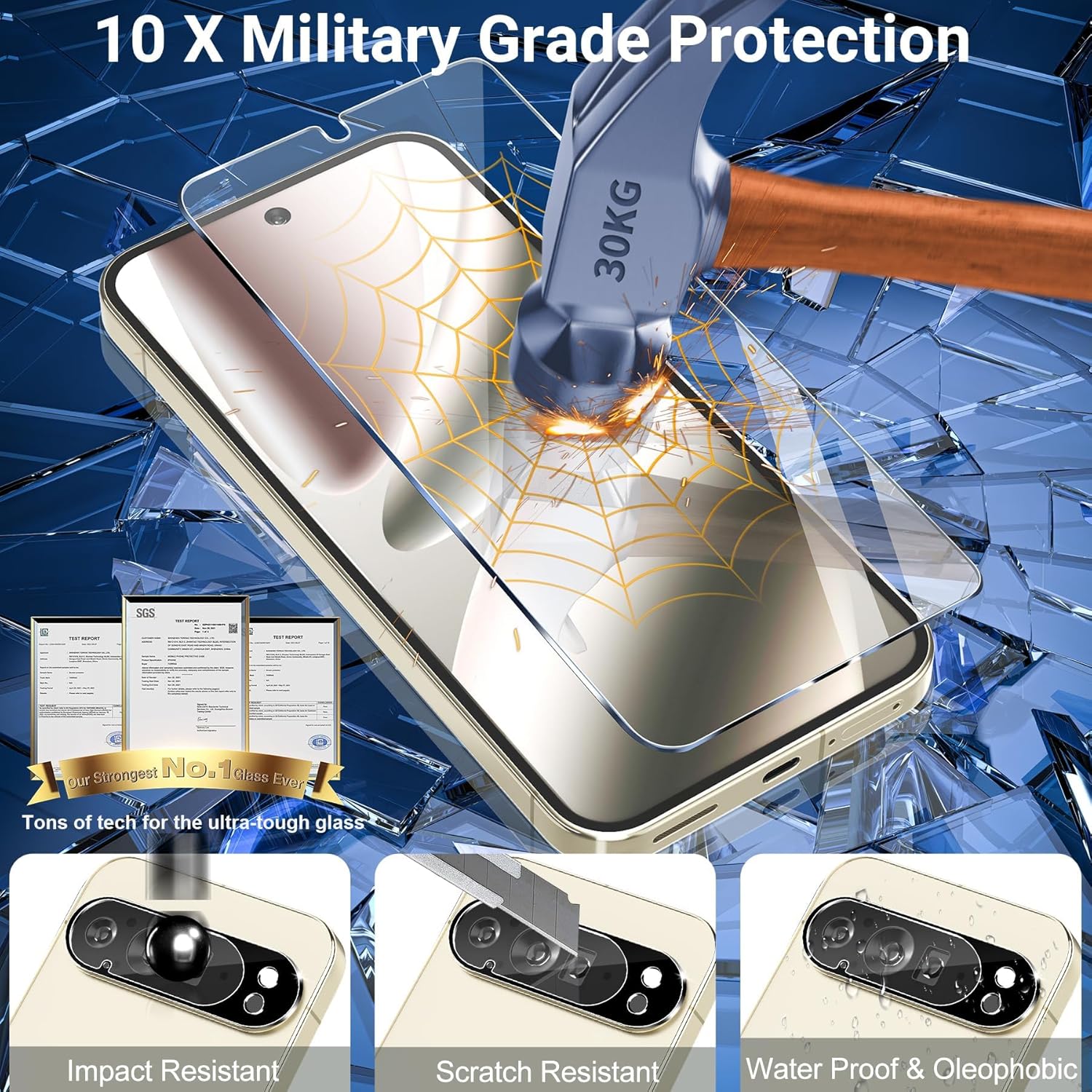 Thumbnail 2 de Letosan Pixel 10 Pro tempered glass 6.3 in