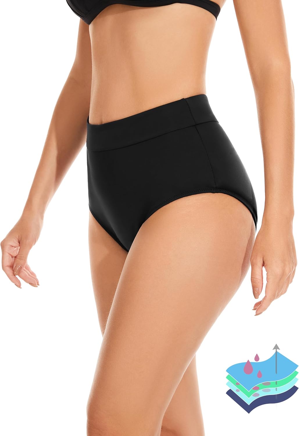 Imagen de OVRUNS Period Swimwear Leakproof Bikini Bottoms: Waterproof Swim Bottoms for Light Leaks en OfertitasTOP
