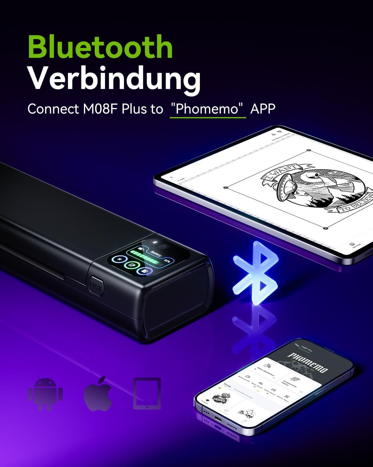 Thumbnail 2 de Phomemo M08F Plus Tattoo Stencil Drucker 715g